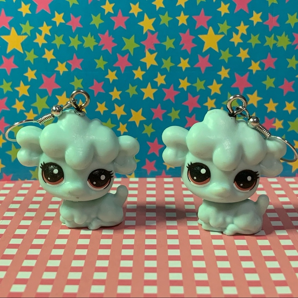 Handmade LPS earrings. Sterling silver